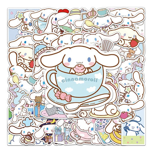 Stickers Cinnamoroll Calcomanías Papel Autoadhesivo X50 0