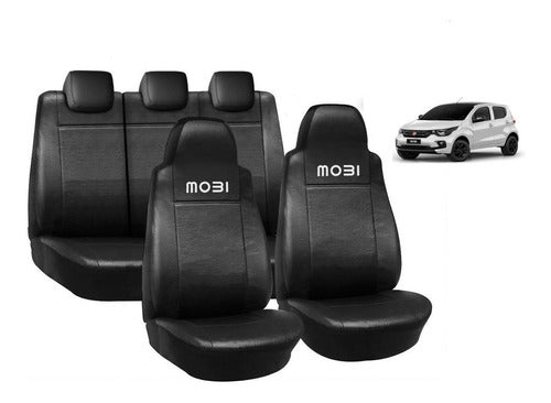 SSP Eco Leather Seat Covers Set for Fiat Mobi - Black 0