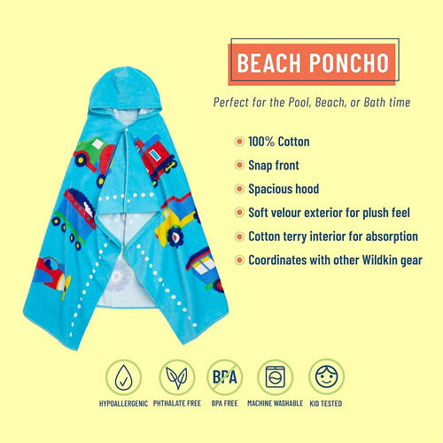 Wildkin Kids Hooded Beach Towel for Boys and Girls 1