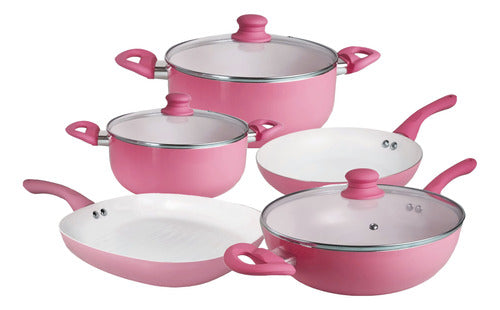 Carol Non-Stick Ceramic Cookware Set 8 Pieces 0