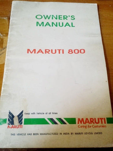 Manual De Usuario Propietario Suzuki Maruti 800 Original 0