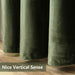 Miulee Olive Green Velvet Curtains, Elegant Grommets 5