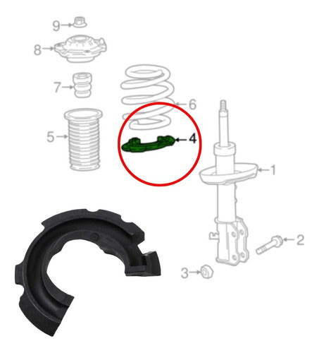 Chevrolet Aislador Goma Amort. Del Cruze 17/ Chevrolet 3C Original 1