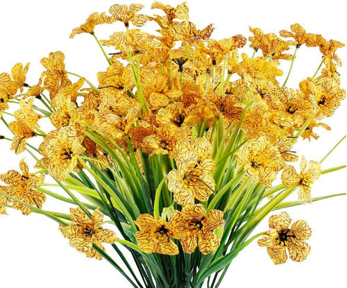 Realistic Artificial Flowers Home Garden Decoration - Yellow 0