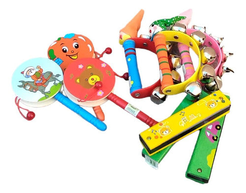 Set Instrumentos Musicales Montessori Infantil Madera 1