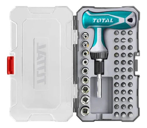 Total Set Destornillador 47pzs Puntas +Bocallave TACSD30476p 0