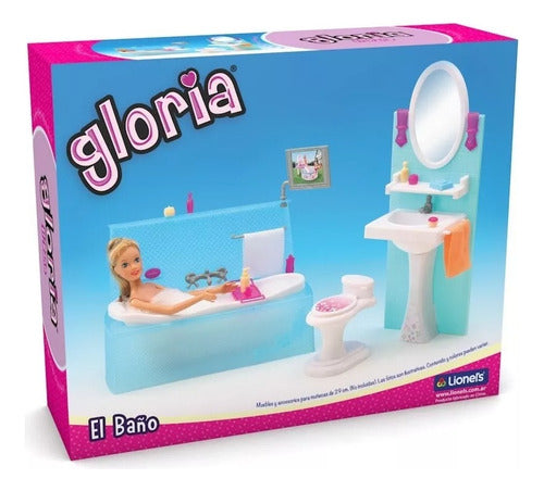 Gloria El Baño Bañera Inodoro Completa Para Casa De Muñecas 0