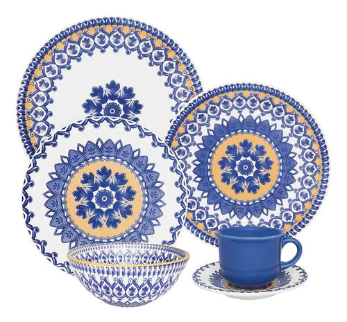 Oxford Decorative Dinnerware Set Plates Mugs Bowls 24 P 5