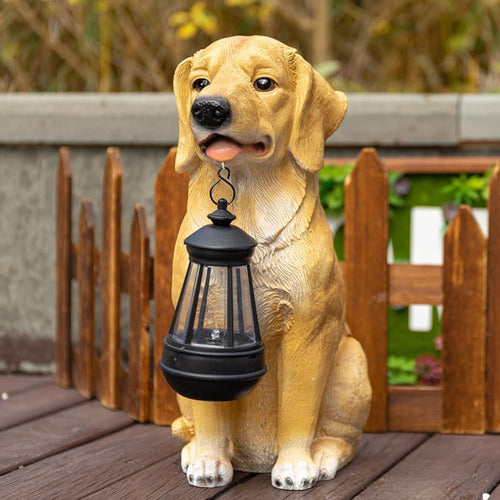 Estatuas De Perros De Jardín Decoración Al Aire Libre, Luces 0