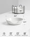 Le Tauci Ceramic Spoon Rest with Holder, 12 Cm, Set of 4, White 6