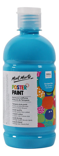 Tempera Secado Rapido Mate X500ml Color Azul Ceruleo 0