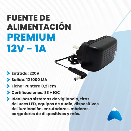 Premium 12V - 1A Switching Plug In Supply 1