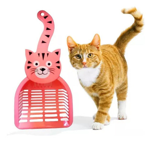 SHOPFINITY Cat Sanitary Scoop with Pink Tail Design 2