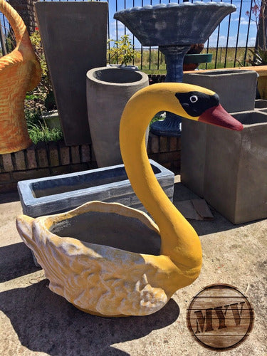 Cisnes Ganzos Maceta Ideal Para Jardín Artesanias Myv 1