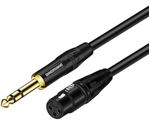 Dremake Balanced Cable 15 Feet TRS 6.35 mm (1/4 Inches) 0