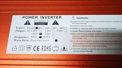 Energygreen Inverter 12V-220V Pure Sine Wave 1000W 3