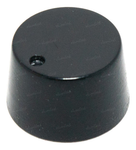 100 Potentiometer Knobs 16mm x 10mm Shaft 4mm 1/2 Round Black 0