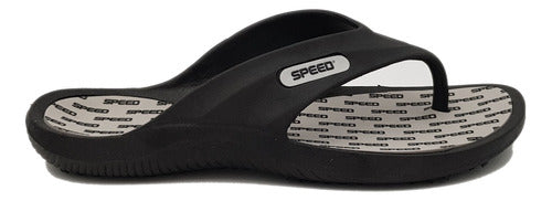 Speed 208 Men's Rubber Flip Flops - Black 3