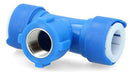 Polimex Tee Acople Push Rosca Hembra 20x1/2 Agua Aire Azul 0