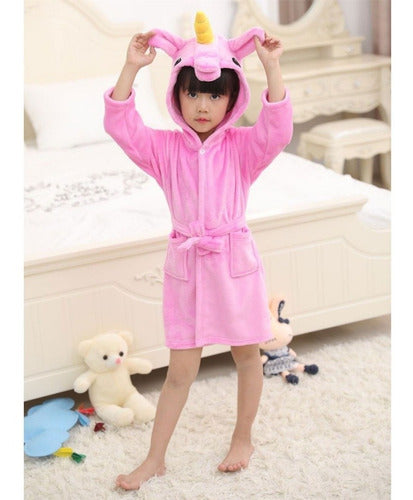 Children's Unicorn Plush Flannel Pajama Bathrobe ® Rainbow Star Unicorns 5