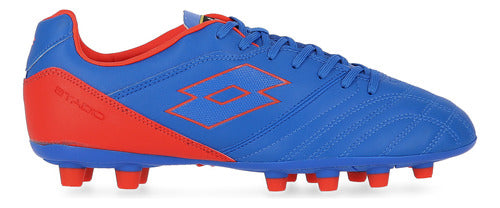 Lotto Stadio 700 FG Soccer Cleats for Men in Blue and Orange 0