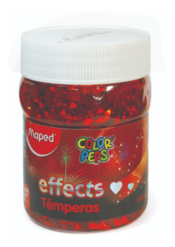 Tempera Escolar Maped Effects Pote 200 Ml Rojo Corazon 0