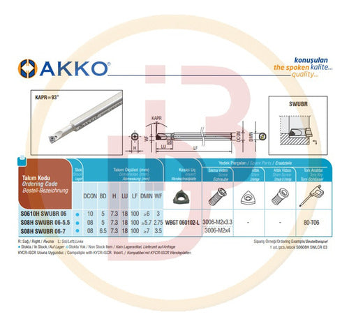 Precision Turning Tool Holder S16P SDQCR 07 for DCMT 0702 1