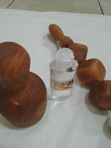 Maderoterapia Kit Rodillo Cubo + Copa Sueca + Aceite Regalo 1