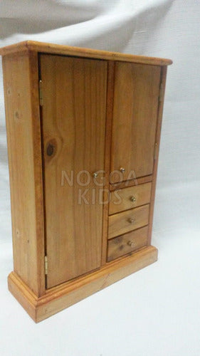 NOGOA KIDS Vestidor, Placard, Ropero Mueble Para Muñecas De Madera 0