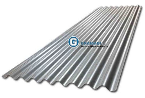 Ternium Chapa Techo Galvanizada Acanalada C25 Hoja De 1,10 X 3,50 Mt 1