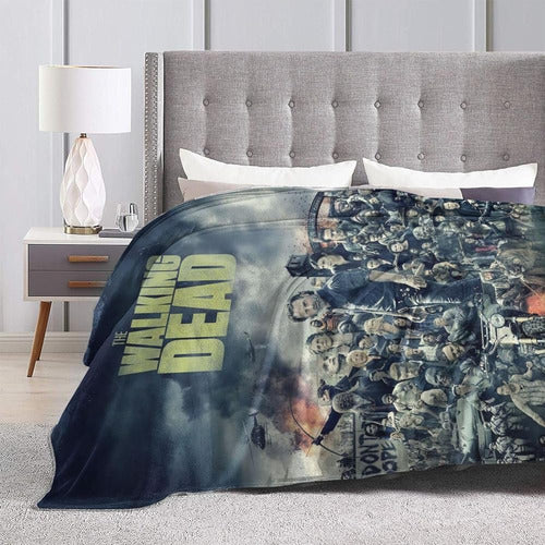 SIBAINUO Moving The Apocalyptic Walking Horror Drama Dead Throw Blanket, Flannel Halloween Blankets 3