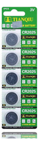 Tianqiu 50 CR2025 Lithium Button Batteries Blister Pack 0