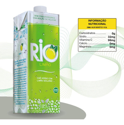 Chá Verde Rio Sabor Limão Sem Açúcar 1 Litro - Kit Com 3 2