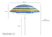 Bz3 Beach Umbrella 1.80 Mts - Ideal for Garden, Camping, and Pool 1