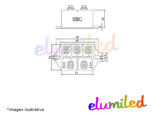 ZL Mds200-16 Three-Phase Rectifier Bridge 200A 1600V 1