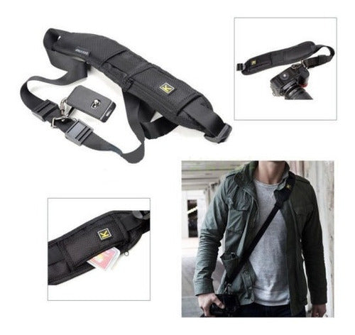 Sling Strap for DSLR Camera - Stylish Black Solo 0