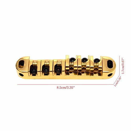 Ponte Para Guitarra Dourada Tune O Matic Roller Roler Cod330 2