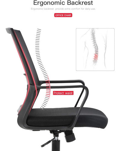 Silla De Oficina Escritorio Ergonómico Silla De Trabajo Sill 4