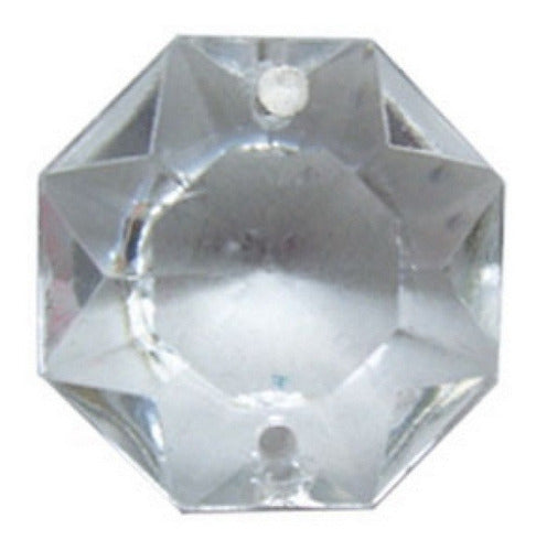 Octagonal Faceted Crystal Beads 14mm Craft Decor x 350 0