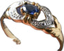 Luli 18K Gold Ring with Guaranteed Seal, Blue Sapphire and Cubic Zirconias 0