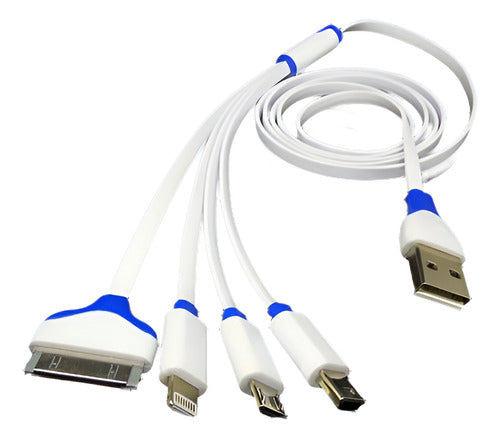 Energía Móvil Cable 4 En 1 Universal Celular Multi Datos Usb 0