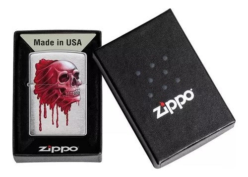 Zippo Original Red Skull Design Model 49603 2