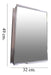 Tricolor Wall Cabinet with Mirror for Bathroom - 3 Levels 49x32x11 1