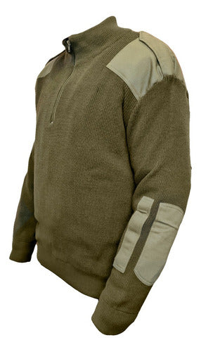 Tactical Lined Knitted Sweater with High Neck Zipper 1