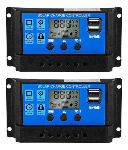 Flutesan 2 Solar Battery Controllers 12V/24V Charge Screen 0