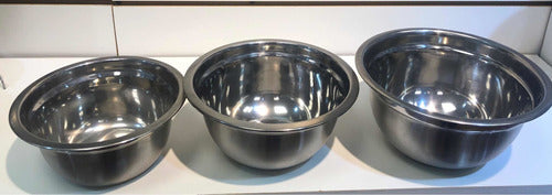 Meta Stainless Steel Bowls Set of 3 Different Sizes 18-20-22 cm 3