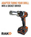 Rak Universal Socket Grip (7-19mm) Multi-function Ratchet Wrench Power Drill Adapter 3