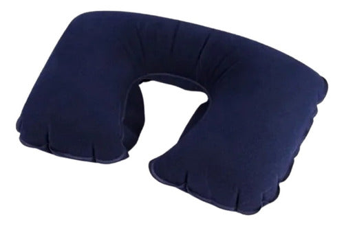 JS Inflatable Travel Pillow Set of 3 Camping Vacation Plush 0