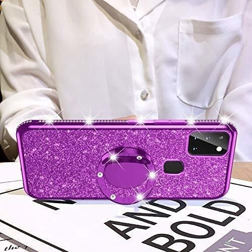 Nancheng Funda Para Samsung Galaxy A21s Con Anillo Brillos Violeta 5