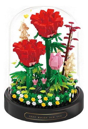 QINGMIAO Mini Bouquet De Rosas Sintéticas Para Armar Decorativo 0